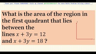 Area of Region that Lies Between Two Lines  Coordinate Geometry  Equations of Lines [upl. by Notnroht]