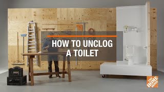 How to Unclog a Toilet  The Home Depot [upl. by Yuma]