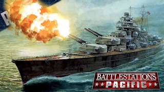 BATTLESHIP Bismarck MOD  Battlestations Pacific Gameplay [upl. by Iarahs]