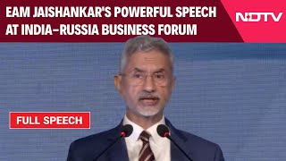 S Jaishankar Speech  EAM Jaishankars Powerful Speech At IndiaRussia Business Forum [upl. by Llennehc]