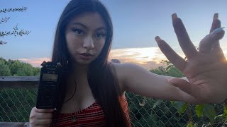 ASMR Outside  Whisper Ramble amp Hand Movements [upl. by Lirpa]