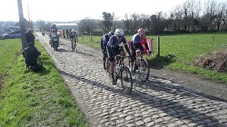 Le Samyn des Dames 2024 Passages rue de Belle Vue secteur pavé à Elouges [upl. by Bedwell]