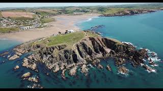 Bigbury on Sea  Burgh Island  2020 by drone DJI MAVIC PRO [upl. by Adachi]