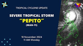 Press Briefing Severe Tropical Storm PepitoPHManyi at 1100 AM  Nov 18 2024Monday [upl. by Scherle]