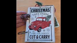 Christmas Tree Farm Ring Bound Christmas Junk Journal [upl. by Kelton153]