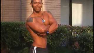 Bodybuilder  model Chris Darby poses for photos [upl. by Laural]