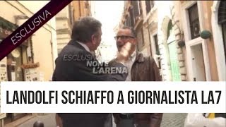 LANDOFI SCHIAFFO A GIORNALISTA LA7  VIDEO [upl. by Garmaise741]