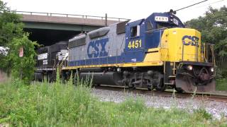 HD Conrail Shared Assets CA51 with CSX 4451 [upl. by Willabella]