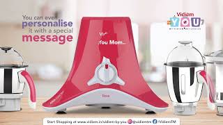 Vidiem by You  Worlds First Customizable Mixer Grinder [upl. by Arerrac587]