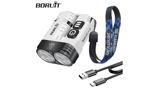 BORUiT U6 EDC Flashlight LED Light SST20 1600LM Portable Mini Torch Rechargeable magnetic [upl. by Clementina]