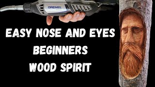 Wood Spirit Carving Made EASY with a Dremel [upl. by Ardnekan]