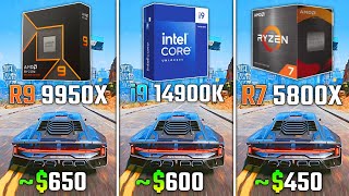 RYZEN 9 9950X vs INTEL i914900K vs RYZEN 7 5800X  Test in 6 Games [upl. by Dorison]