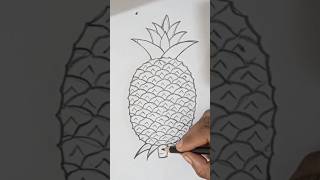 pineapple drawing drawing art viralshorts shorts [upl. by Negroj192]