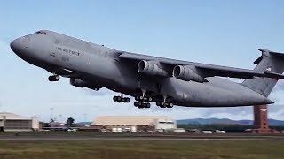 The Last C5A Galaxy Goes To The Boneyard • TakeoffLanding [upl. by Airdnola586]