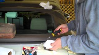 Fixing Audi convertible rear window with JB WELD [upl. by Shriver83]