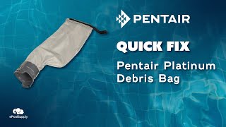 Quick Fix  Pentair Kreepy Krauly Platinum Debris Bag [upl. by Carmelita]