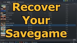 How To Reload or Recover Steam Cloud Saves Quick amp Easy [upl. by Neirda159]