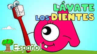 Lávate los Dientes Letra  El Árbol del Español Music [upl. by Ahterahs]