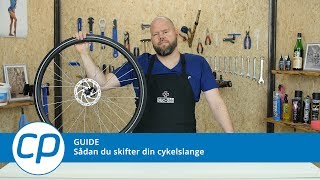 Sådan skifter du en slange på din cykel Nemt og praktisk [upl. by Nolyaw]