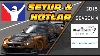 iRacing BMW Z4 GT3  Suzuka  Setup amp Hotlap 200819  Season 4  2015 [upl. by Aekerly]