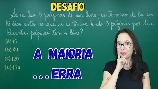 PROBLEMA DE MATEMÁTICA PARA CONCURSOS  Questão com EQUAÇÃO DO 1º GRAU [upl. by Natanoy]