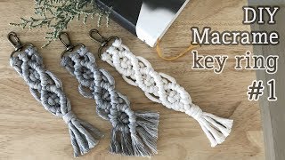 DIY Macrame Keychain  마크라메 키링 만들기 [upl. by Eddra]