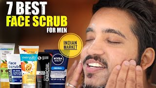 TOP 7 FACE SCRUB FOR INDIAN BOYS AND MEN  Best Face Scrub To Get Glowing amp Clear SkinHindi 🔥🔥🔥 [upl. by Sawyere]