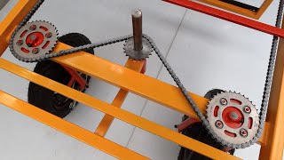 Homemade Awesome Agricultural Vehicle Uses Chain Drive System [upl. by Ymme]