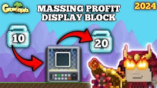 PROFIT MASS DISPLAY BLOCK  Growtopia Indonesia [upl. by Onibla]