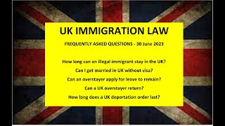 UK Immigration law update  Frequently Asked Questions  30 6 2023 [upl. by Shannan]