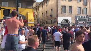 England fans push back Russian attacks on the streets of Marseille [upl. by Lillywhite]