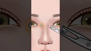 ASMR treatment for infected nose piercingasmr animation trending shorts satisfying viral [upl. by Mohl]