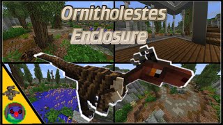 Ornitholestes Enclosure Speedbuild  Minecraft fossils and archeology mod [upl. by Pedrotti]