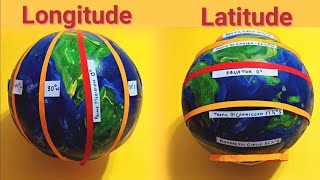 Latitude Longitude model for school project  How to make 3D Model of Longitude And Latitude [upl. by Nerissa]