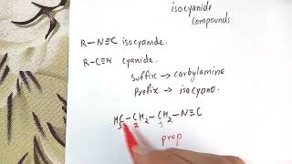 Nomenclature of isocyanide [upl. by Assirehc701]