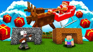 THỬ THÁCH SÓNG THẦN ÔNG GIÀ NOEL VÀ XÂY CÂY THÔNG SIÊU KHỔNG LỒ TRONG MCPE  Thử Thách SlenderMan [upl. by Nerrad955]