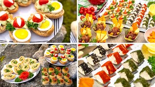 6 Delicious party appetizers Best party snacks for you tortilla puff pastry and little boats [upl. by Dew]