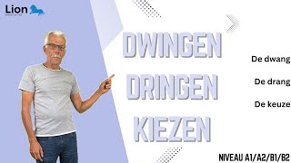 De werkwoorden dwingen dringen en kiezen Niveau A1A2B1B2 [upl. by Trebreh204]