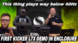 Kicker L7X SoloX Demo in an Enclosure for the First Time KICKERAUDIO [upl. by Lesab135]