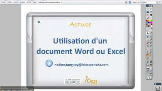 Utilisation dun document Word ou Excel [upl. by Nnyliak810]