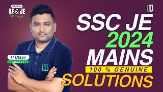 𝐏𝐀𝐑𝐓 𝟒  𝐒𝐒𝐂 𝐉𝐄 𝟐𝟎𝟐𝟒 𝐌𝐀𝐈𝐍𝐒 𝐒𝐎𝐋𝐔𝐓𝐈𝐎𝐍𝐒 sscjemainscivilengineering solutions sscje2024exam [upl. by Greenwood]