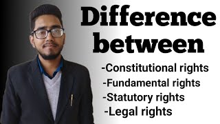 Difference among Constitutional Rights Fundamental rights statutory rights and legal rights [upl. by Amis]