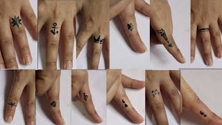 12 different types of cute finger tattooshow to make tattoo with pen tattoo viral youtubevideo [upl. by Chandos348]