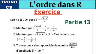 Maths tronc commun science  Lordre dans R exercices corrigés partie13 الاستعداد للفرض 2 الدورة1 [upl. by Euqor]