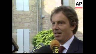 FRANCE BRITISH PRIME MINISTER BLAIR CUTS SHORT FAMILY HOLIDAY [upl. by Akyre]