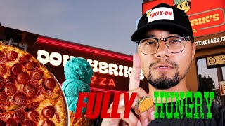 We Tried DAVID DOBRIKS PIZZA  FullyHungry at DoughBriks Pizza [upl. by Kornher]