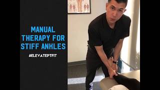 Ankle Rehabilitation Manual Therapy Talocrural Dorsal Glide [upl. by Lydell]