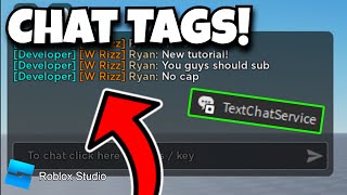 How To Create CHAT TAGS With TextChatService Roblox Studio [upl. by Noval411]