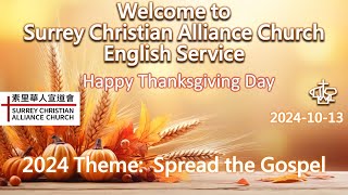 Surrey Christian Alliance Church  English Service  13 October 2024 [upl. by Dami]