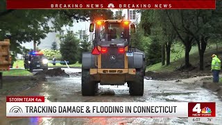 Relentless rainfall surprises Connecticut causing mudslides and flooding homes  NBC New York [upl. by Belak]